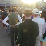 Waiting for pics at the carousel in Fantasyland