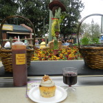 "Piggylicious" Bacon Cupcak with Maple Frosting and Pretzel Crunch with The Original Rib Shack Red Wine from The Smokehouse America Pavilion