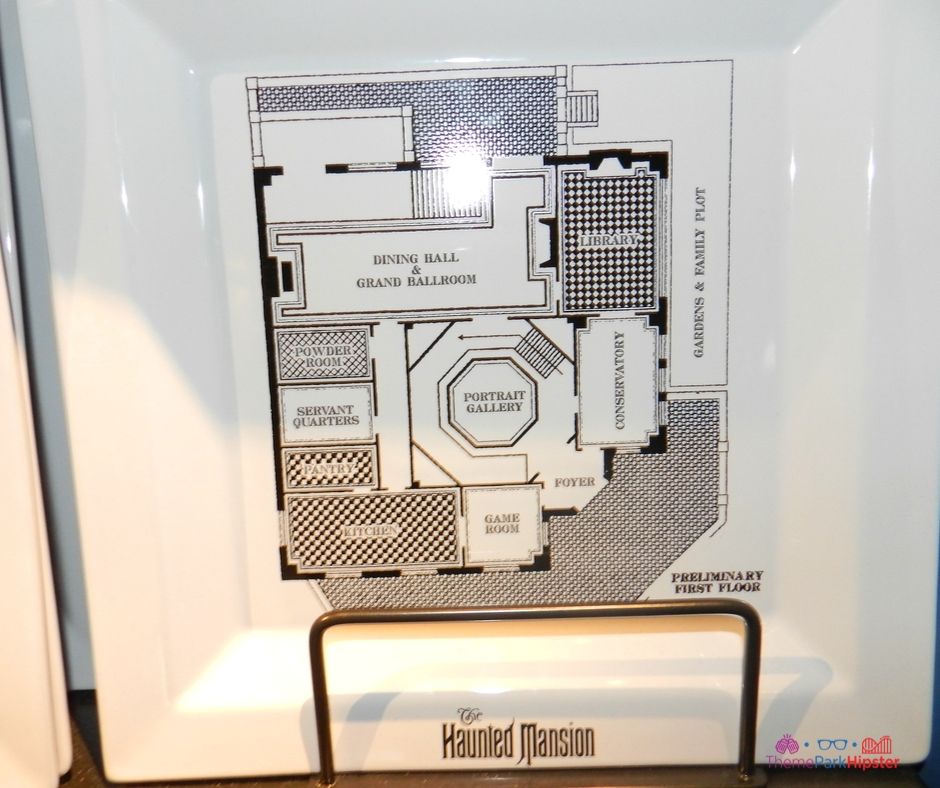 Haunted Mansion Floor plan on dining plates