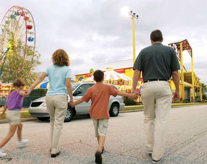 Morris Family Arriving at Horrorland. Keep reading about The Goosebumps Amusement Park One Day at Horrorland.