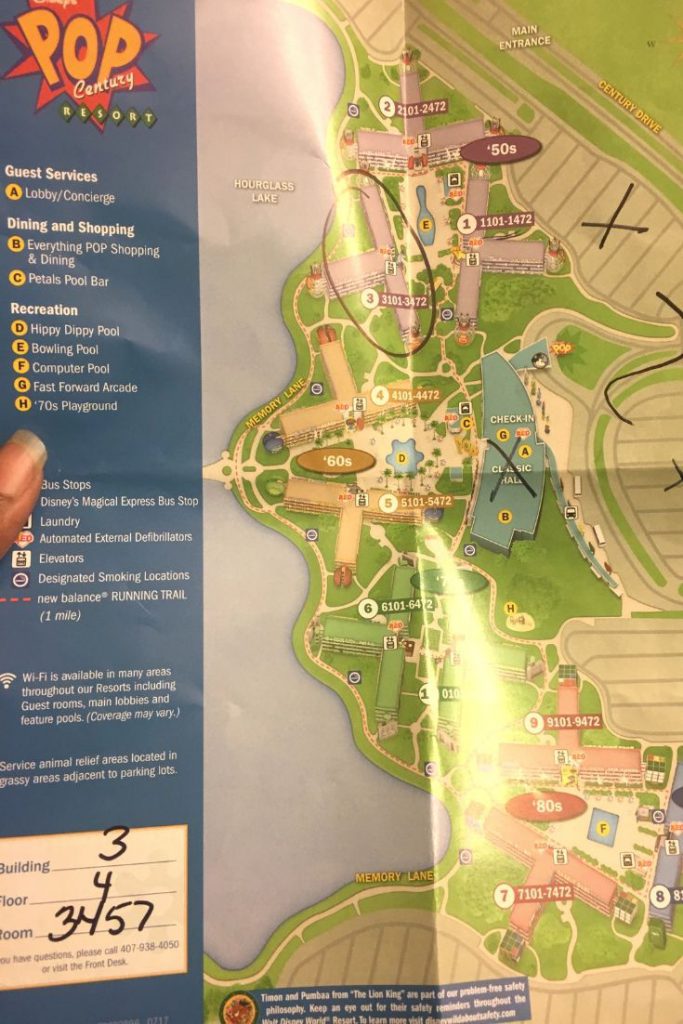 Pop Century Resort Map 