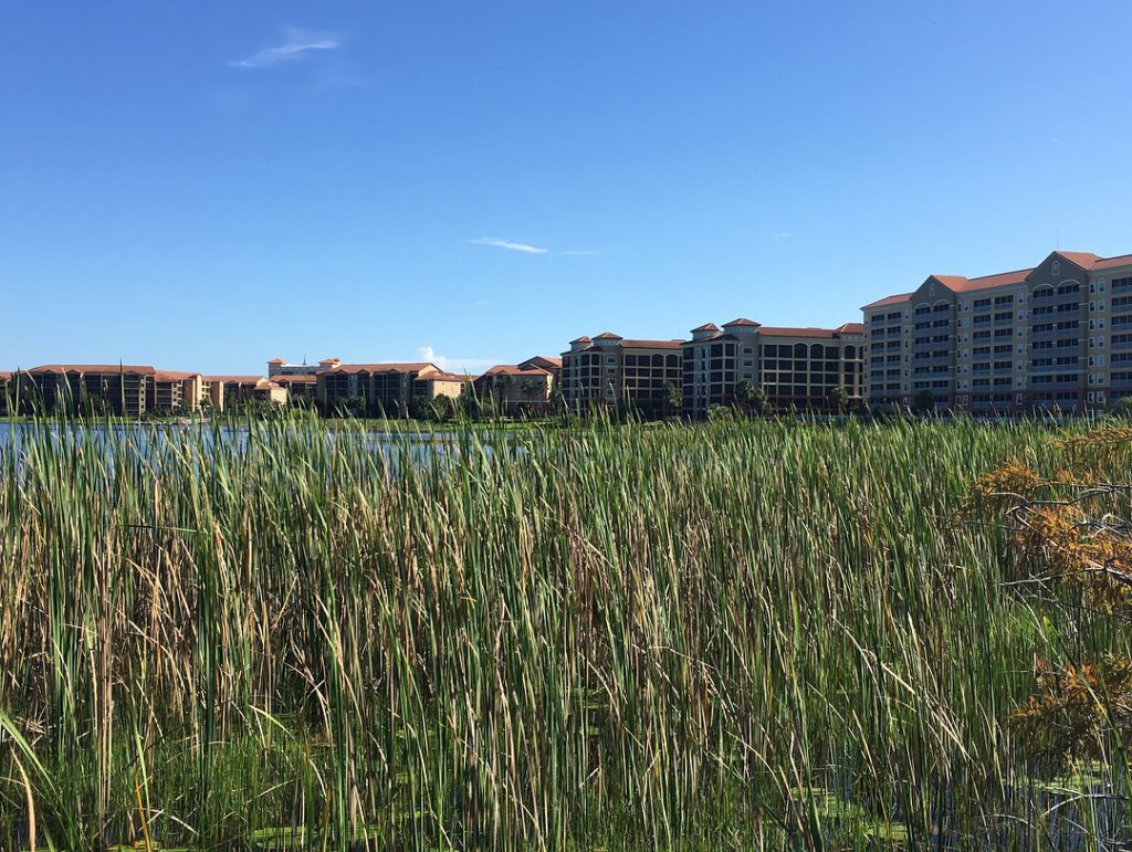 Westgate Lakes Resort & Spa Orlando with Big Sand Lake and resort in the background. Photo copyright ThemeParkHipster.