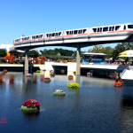 Disney Epcot Hidden Secrets Theme Park Solo. Spaceship earth with the monorail. #DisneyTips #Epcot #DisneySolo #DisneyPlanning