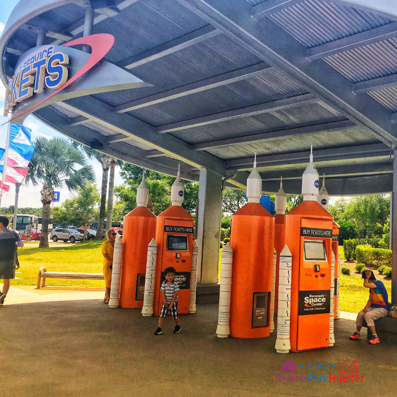 Kennedy Space Center Bright Orange Ticket Booth