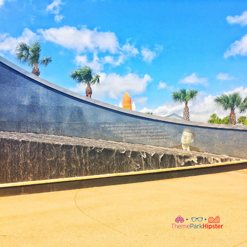 Kennedy Space Center Memorial Fountain. View this area. One of the best Kennedy Space Center tips.