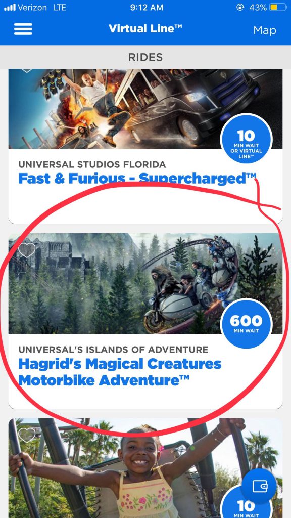 Hagrid Magical Creatures Motorbike Adventure 10 hour wait time