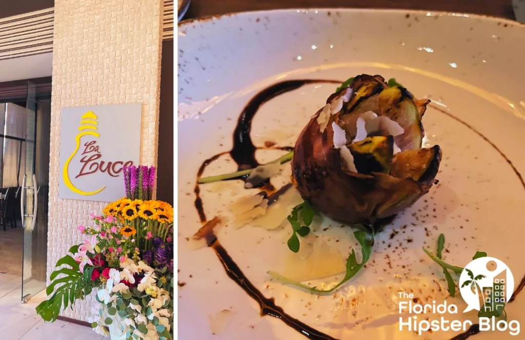 Hilton Signia Resort Orlando La Luce fig dish. Keep reading for the full guide to Signia by Hilton Orlando Bonnet Creek. 