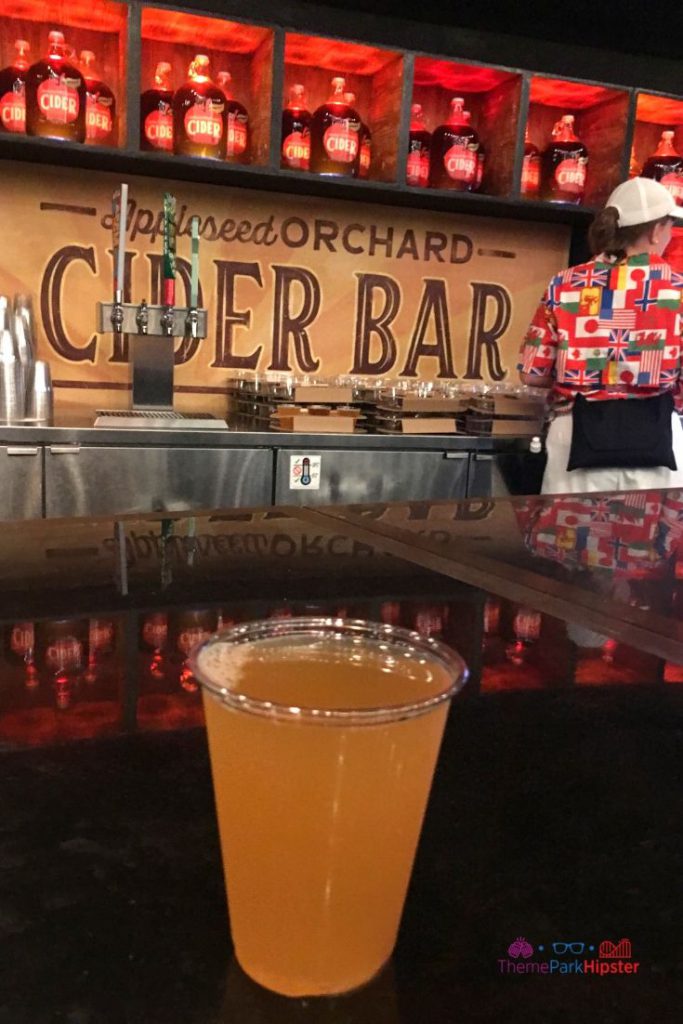 Appleseed Orchard Cider Bar in Canada at Epcot Ciderboys Lemon Cello Hard Cider. Keep reading to learn more about the Epcot International Food and Wine Festival Menu 2024.