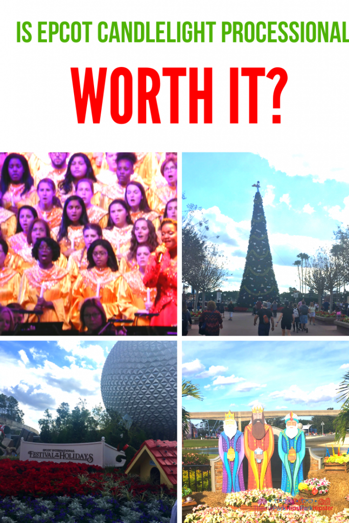 Epcot International Festival of the Holidays 28 Entrance Holiday Decor Pluto Topiary Epcot Candlelight Processional