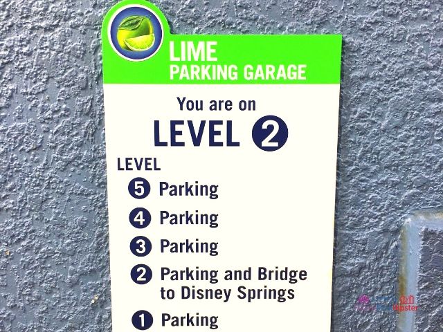 Disney Springs Lime Garage Levels. Keep reading to learn more about parking at Disney Springs.  