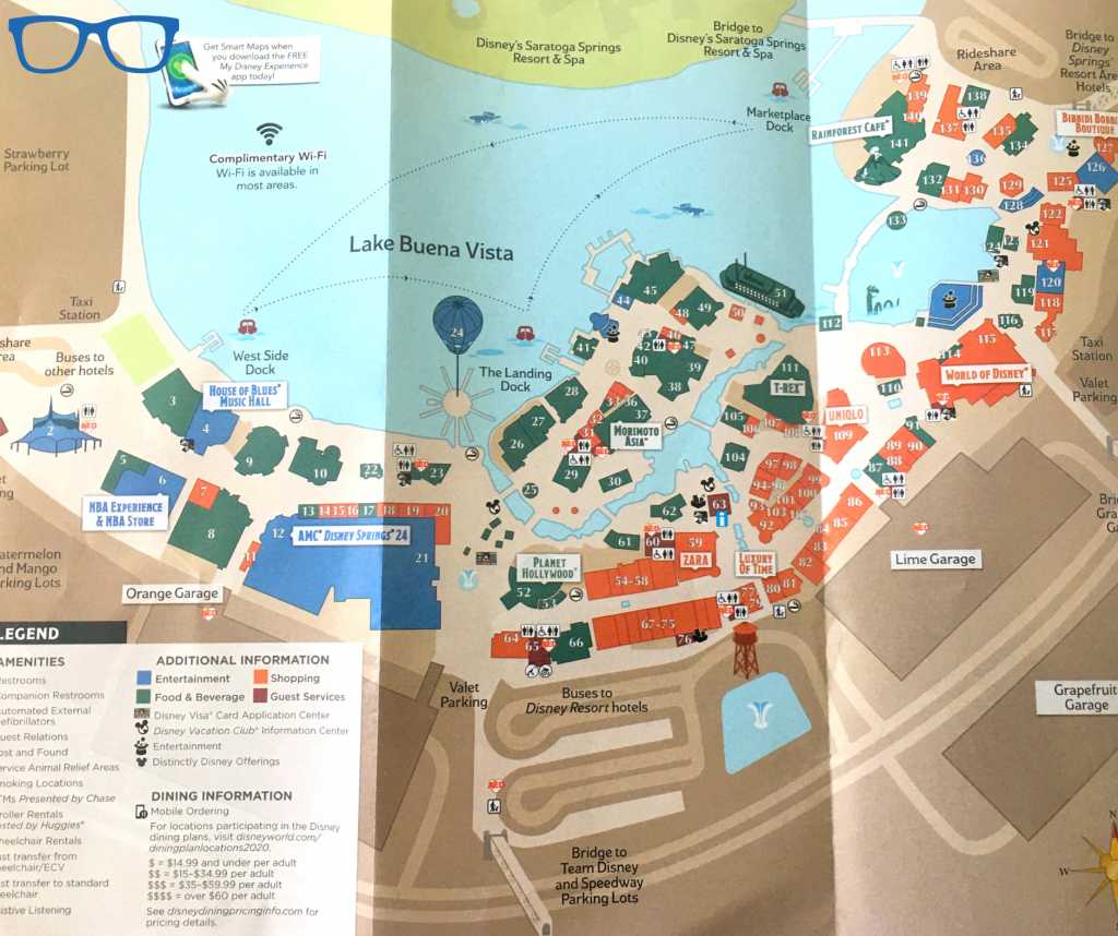 Disney Springs Map. Keep reading to learn more about Disney Springs parking.  