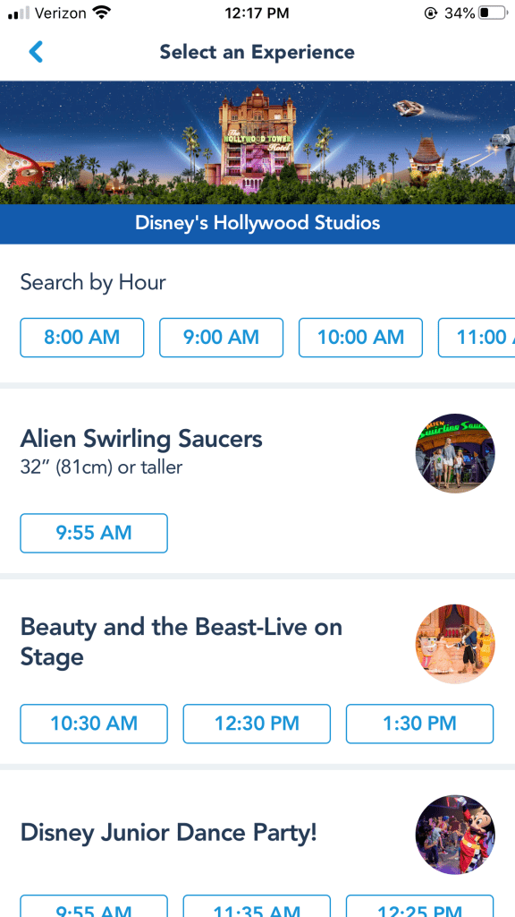 Hollywood Studios FastPass Tiers