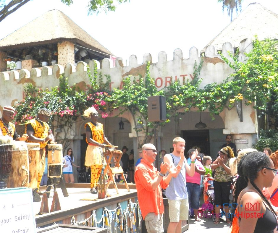 Animal Kingdom African Village men in Harambe singing