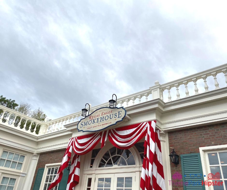 Regal Eagle Smokehouse at Epcot Entrance. One of the best Disney World Restaurants.