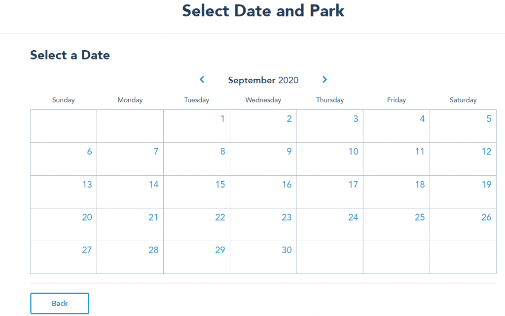 Disney Park Reservations Step Three