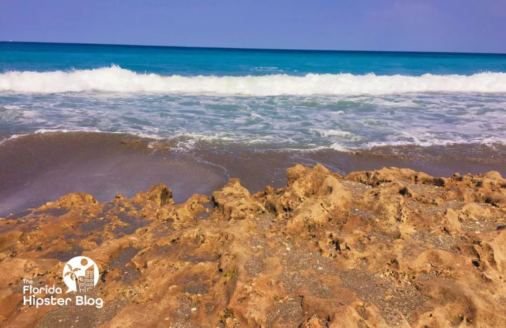 Jupiter Beach Florida Splashing Rocks.