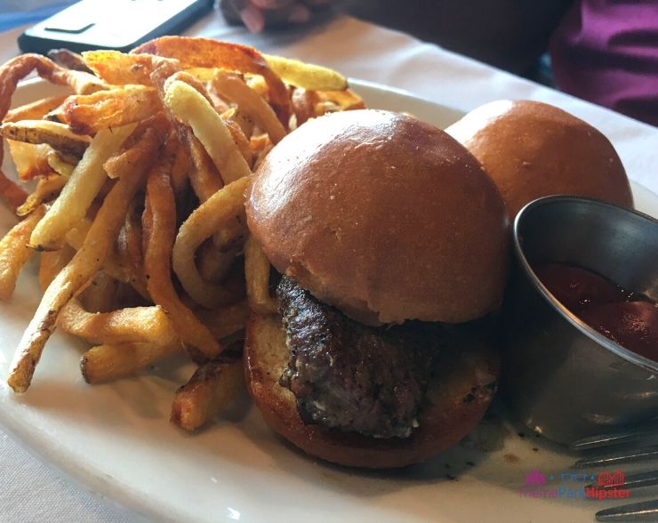 Disney Springs Restaurant Filet Mignon Sliders with Fries at The BoatHouse Orlando Restaurant