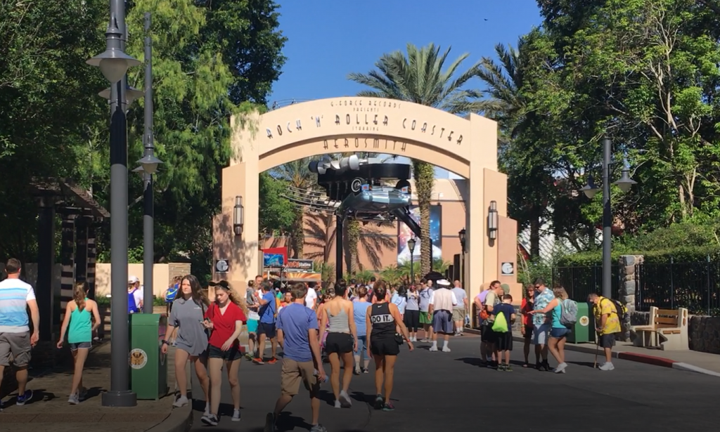 Aerosmith Rockin Roller Coaster Entrance. Keep reading to get the best rides at Hollywood Studios for Genie Plus and Lightning Lane attractions.