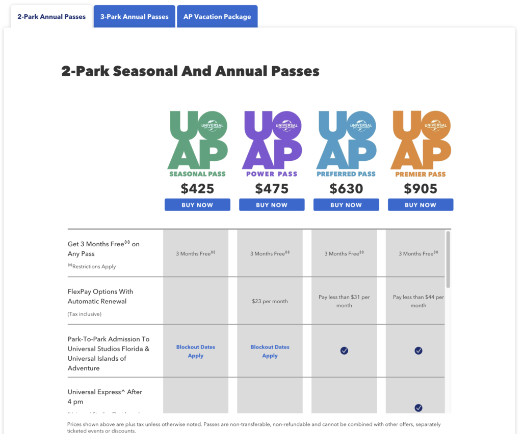 Universal Annual Passholder Prices. Keep reading to know which is better Disney World vs Universal Studios.