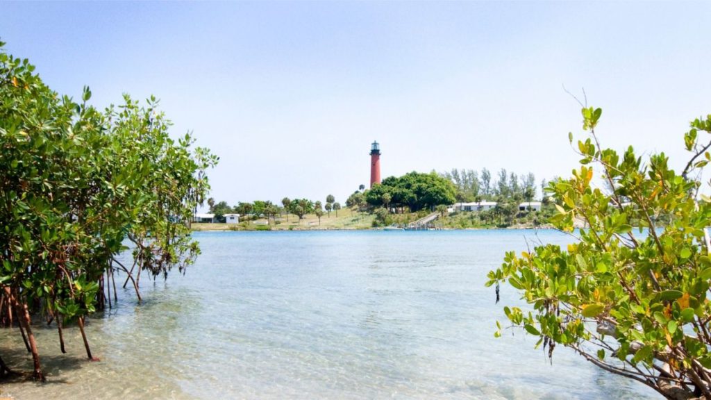 Jupiter Beach Florida with Lighthouse