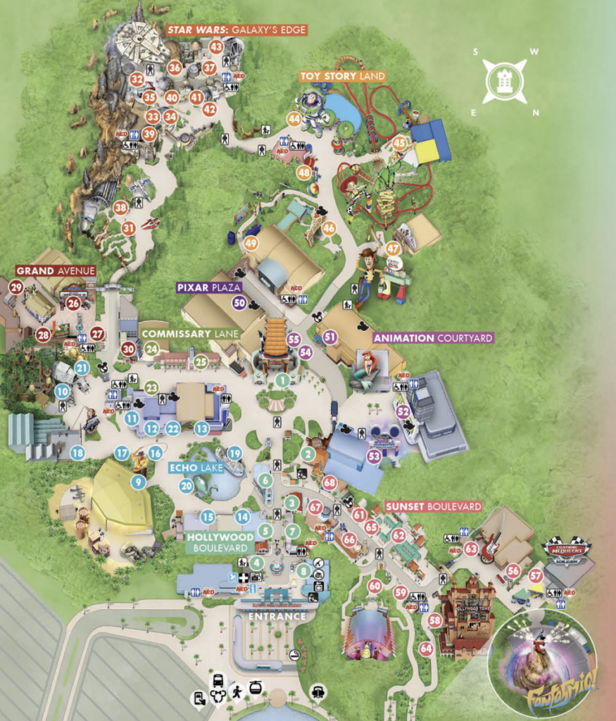 2024 Hollywood Studios Map