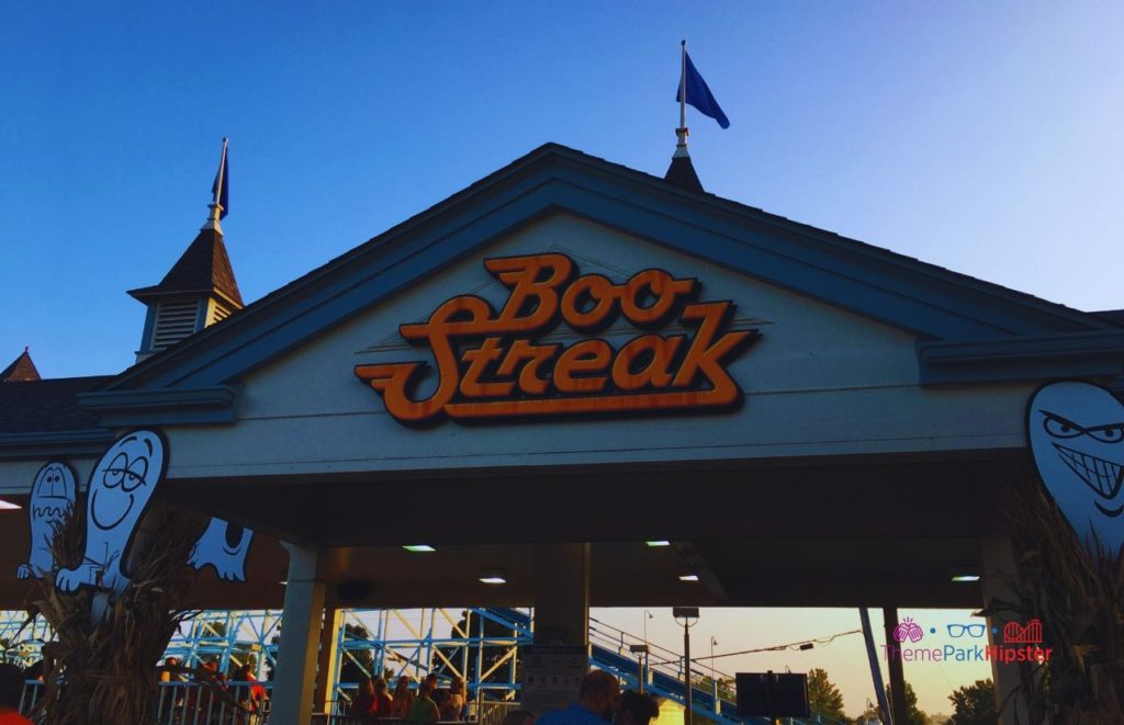 Boo Streak Blue Streak Roller Coaster at Cedar Point Halloweekends 2024