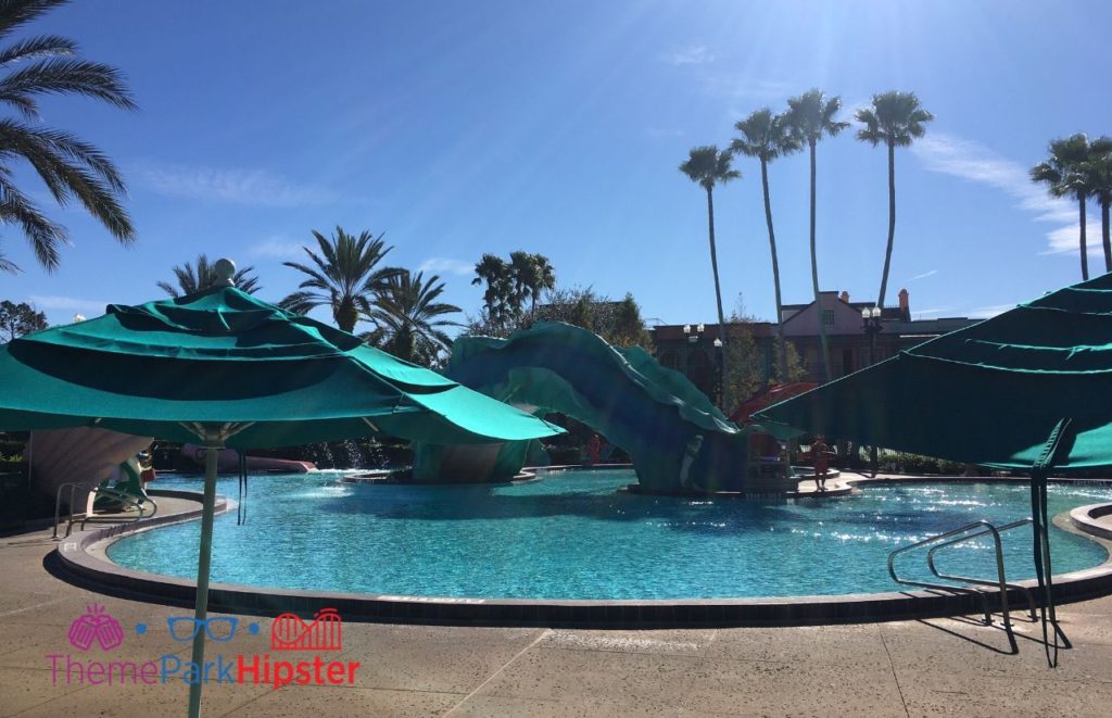 Disney Port Orleans French Quarter Pool Area. one of the best pools at Disney World.