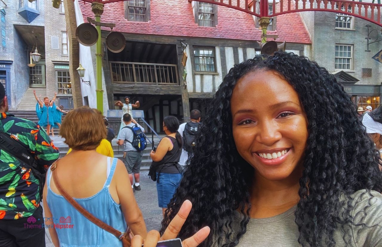 Celestina Warbeck and Banshees Singing on Stage in Diagon Alley with NikkyJ