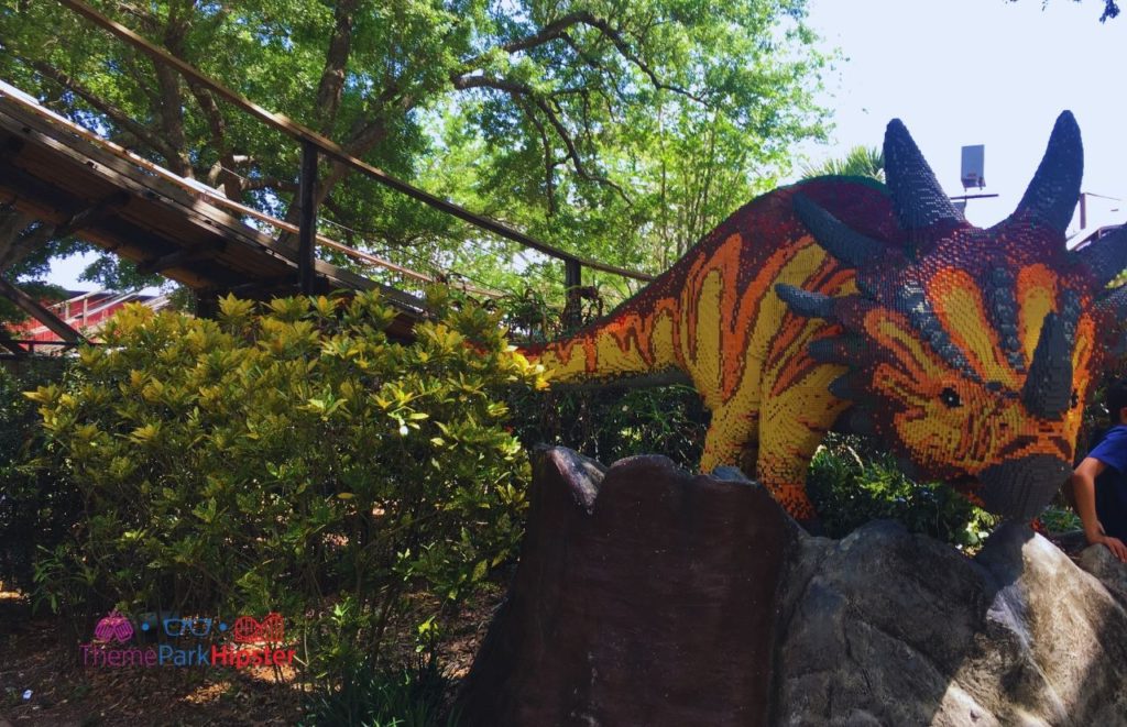 Legoland Florida Coastersaurus with Lego Stegosaurus