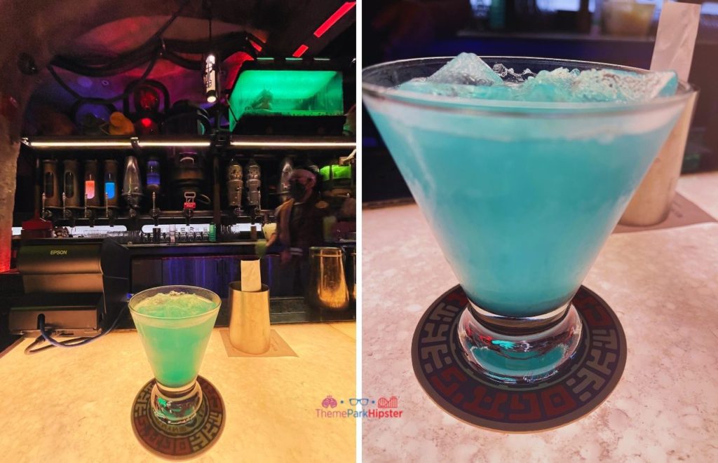 Jedi Mind Trick Drink Disney Hollywood Studios Oga’s Cantina Blue Cocktail