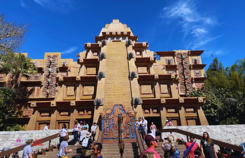 Mexico Pavilion at Epcot Pyramid Entrance. Keep reading to learn about the best Epcot Mexican restaurants.