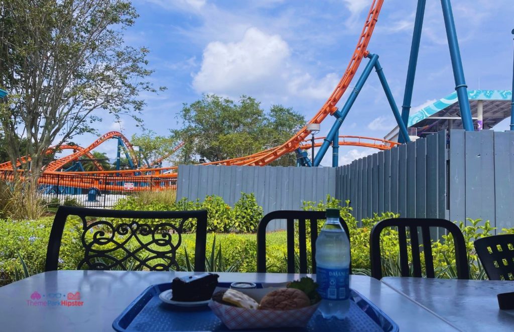 SeaWorld Orlando Altitude Burger food in front of Icebreaker