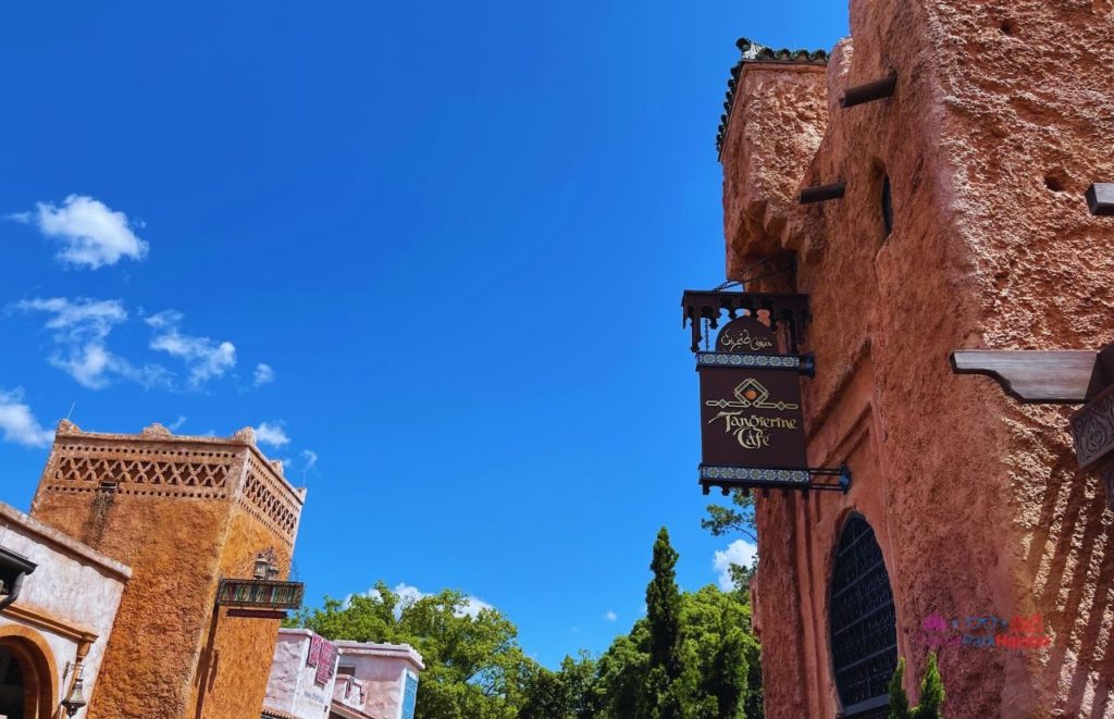 Epcot Morocco Pavilion Tangerine Cafe and Spice Road Table. One of the best epcot table service restaurants at Disney World.