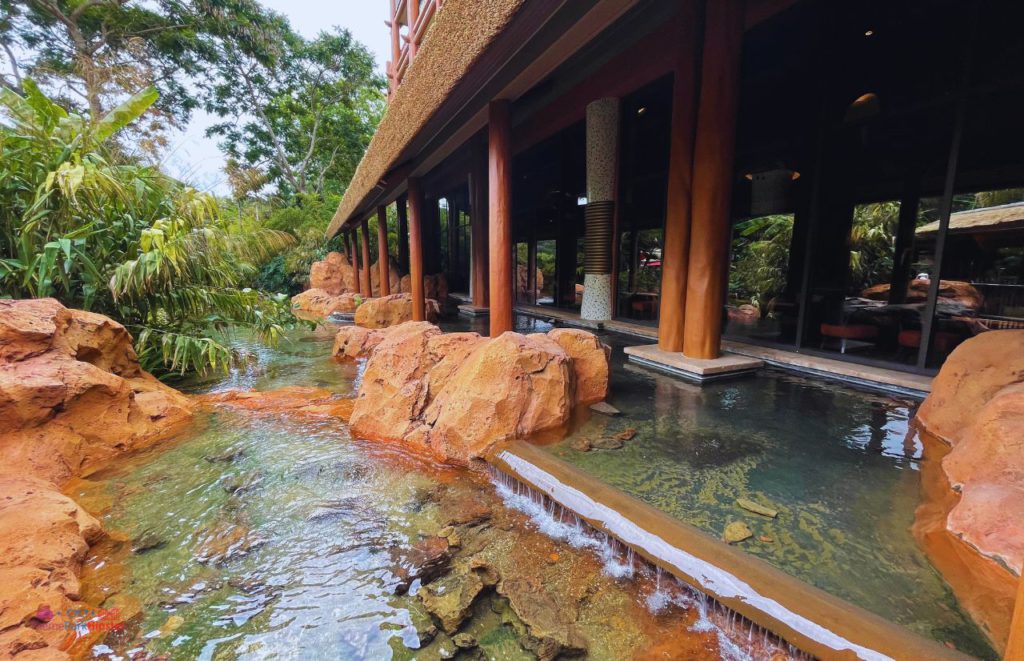 Animal Kingdom Lodge water area. Keep reading to find out what are the best couple's resorts at Walt Disney World.