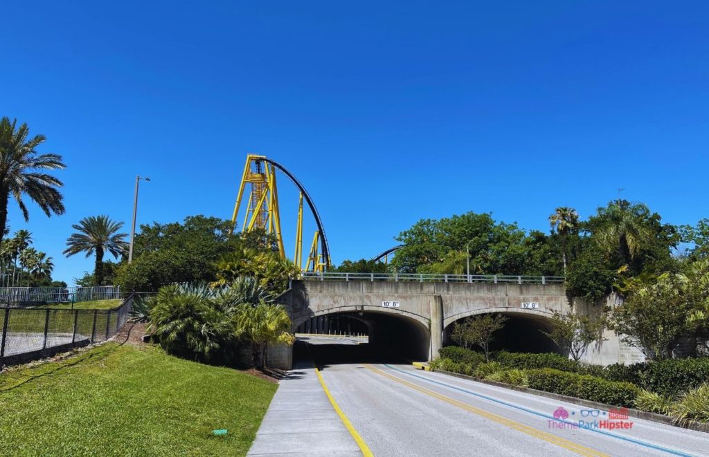 Busch Gardens Tampa Bay Montu Roller Coaster from Parking Lot