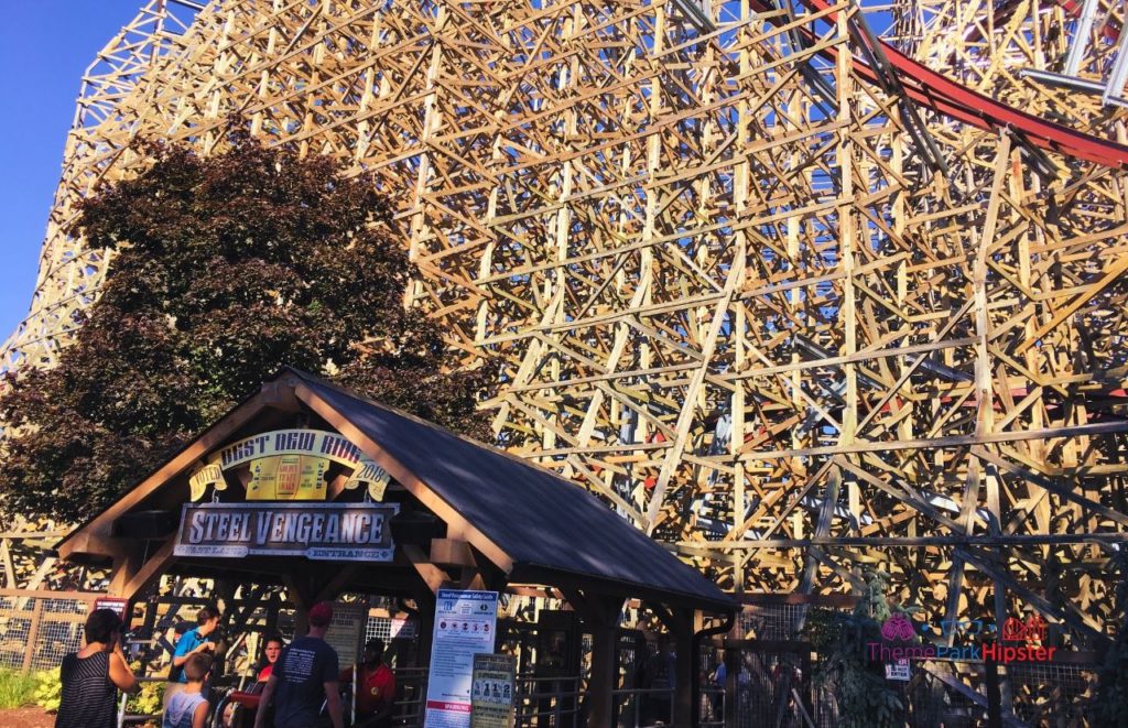 Cedar Point Steel Vengeance ride entrance. Keep reading to learn about the best Cedar Point roller coasters ranked!