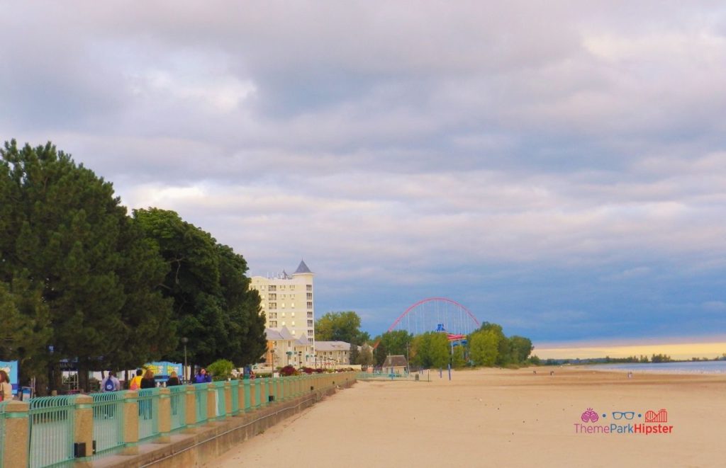 Cedar Point Sunrise over Boardwalk at Hotel Breakers