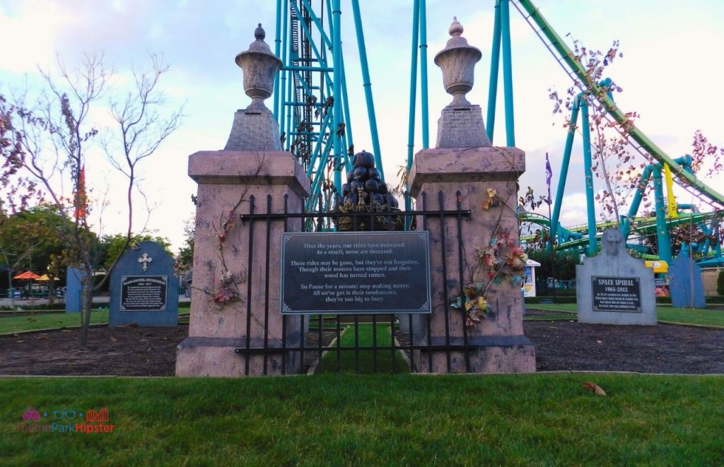 Cedar Point Sunrise over Roller Coaster and Ride Graveyard at Halloweekends 2024