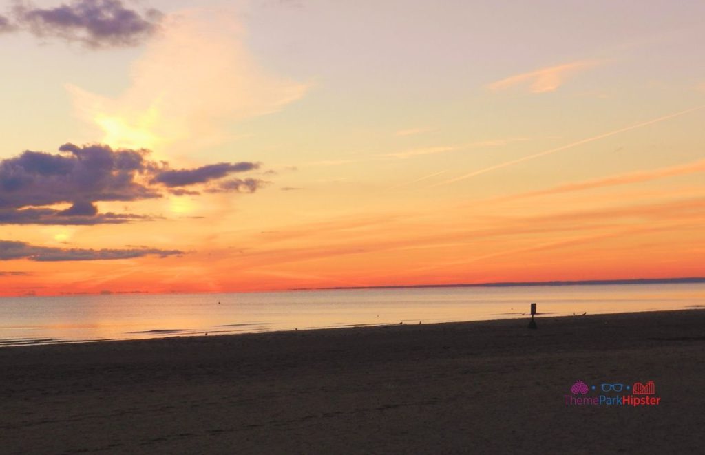 Cedar Point Sunrising over Lake Eerie. Keep reading to learn about the tallest roller coasters at Cedar Point.