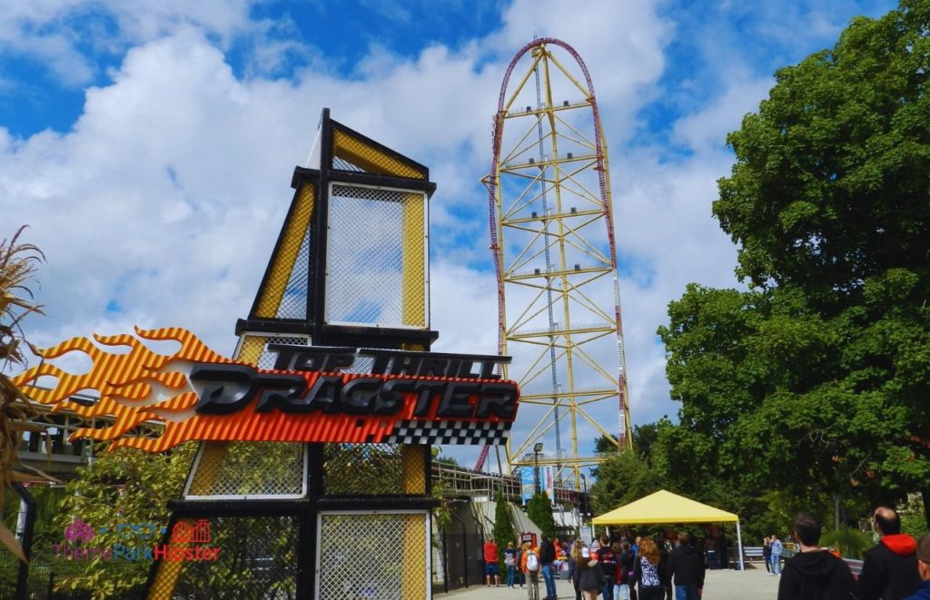 Cedar Point Top Thrill Dragster ride sign