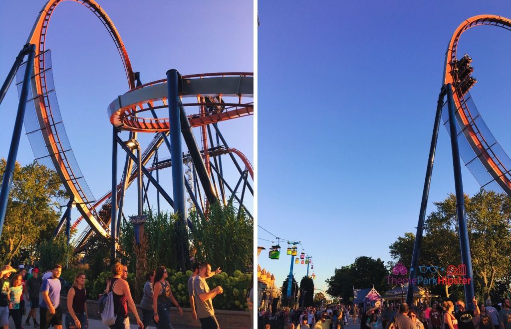 Cedar Point Valravn Roller Coaster going through loop. Keep reading to learn about the best Cedar Point rides.