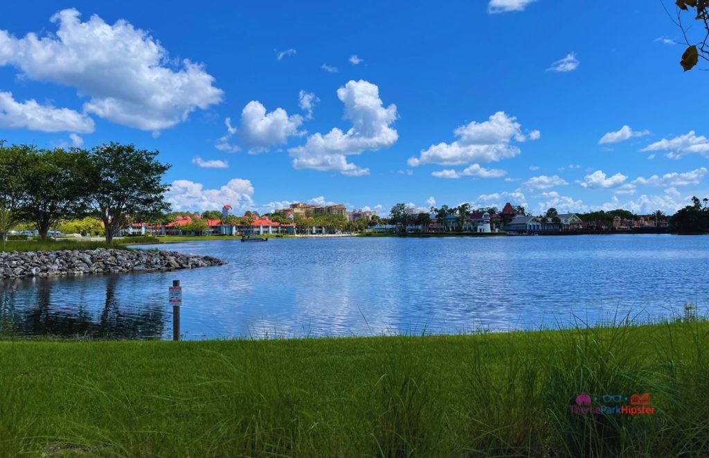 Disney Riviera Resort Lagoon overlooking Caribbean Beach Club