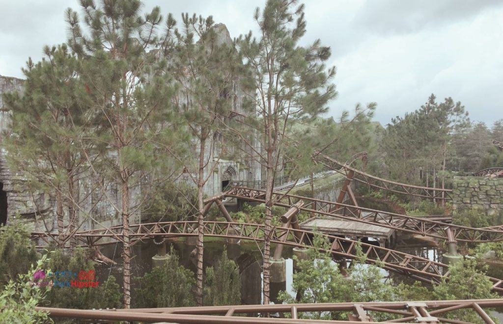 Universal Orlando Resort Hagrids Magical Creatures Motorbike Adventure at Islands of Adventure Roller Coaster Wizarding World of Harry Potter.