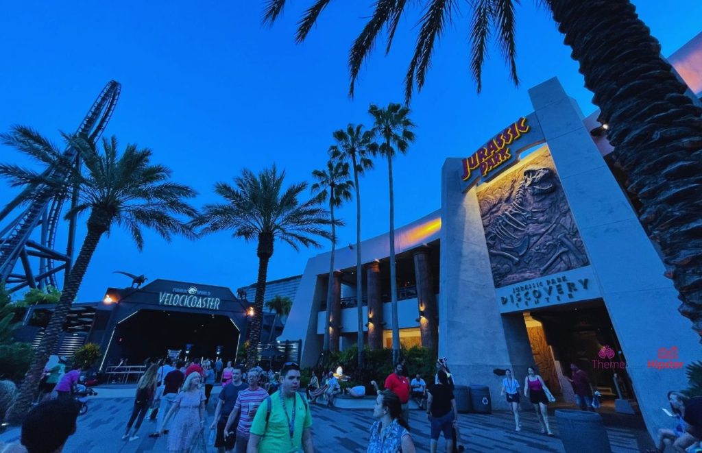 Universal Orlando Resort Jurassic Park Velocicoaster at Night in Islands of Adventure. Keep reading to get the best Jurassic World Velocicoaster photos.