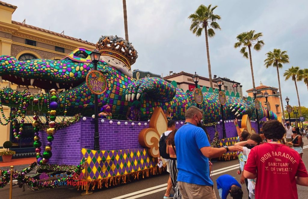 2024 Universal Orlando Resort King Gator Mardi Gras Float at Universal Studios Florida