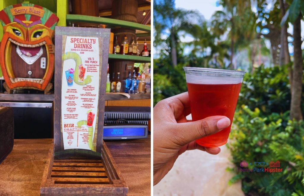 Universal Orlando Resort Volcano Bay Bar with wine