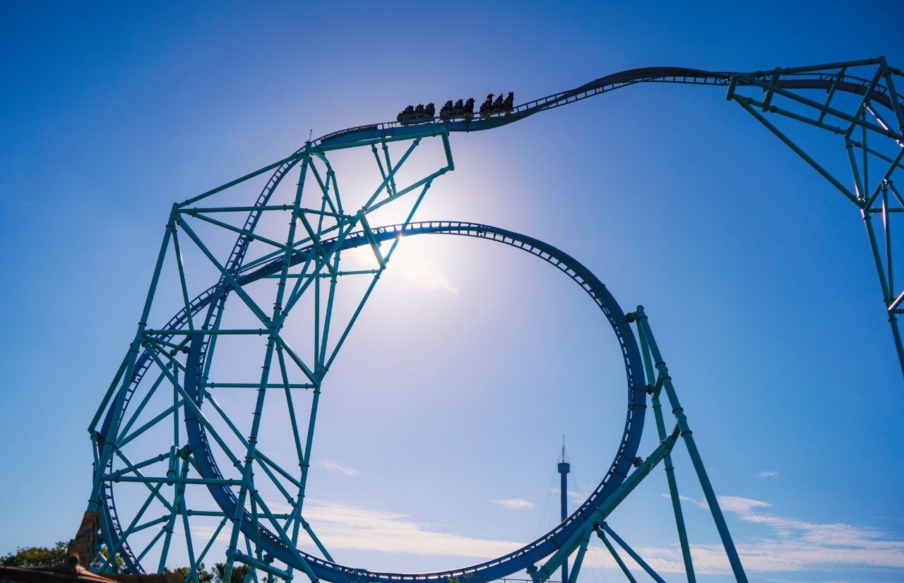 Seaworld San Diego Electric Eel. One of the best roller coasters in California.