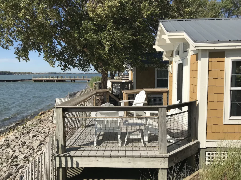 Lake Eerie View from Cedar Point Lighthouse Point Cabins. Keep reading to learn about the best hotels near Cedar Point and where to stay in Sandusky, Ohio.