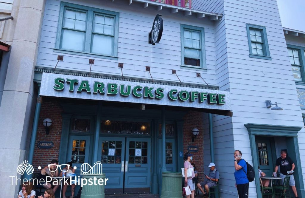 Universal Orlando Resort Starbucks Coffee at Universal Studios Florida. Keep reading to get the best ways to beat the summer Florida heat. 