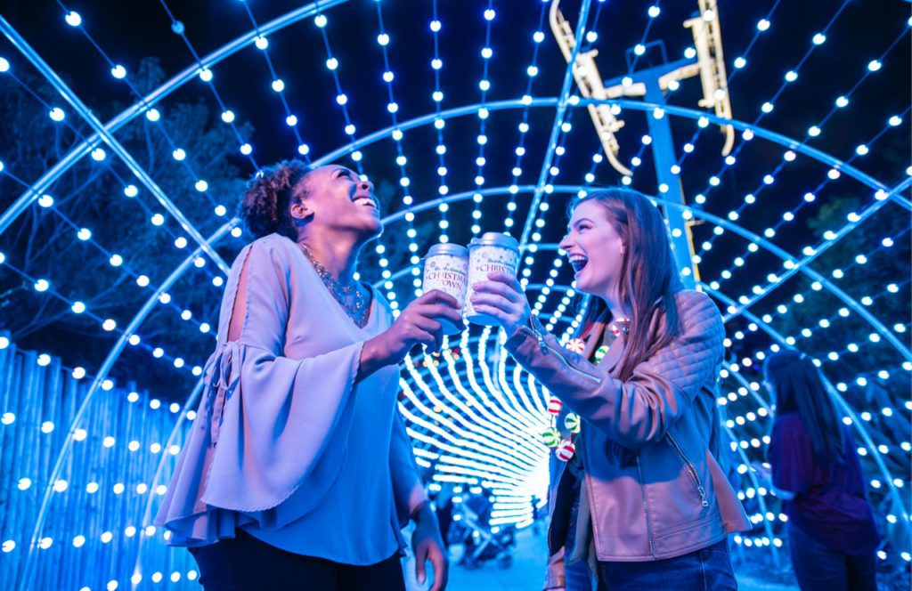 2023 Holiday Light Tunnel at Busch Gardens Christmas Town. Keep reading to get the full guide on doing Christmas at Busch Gardens Tampa!